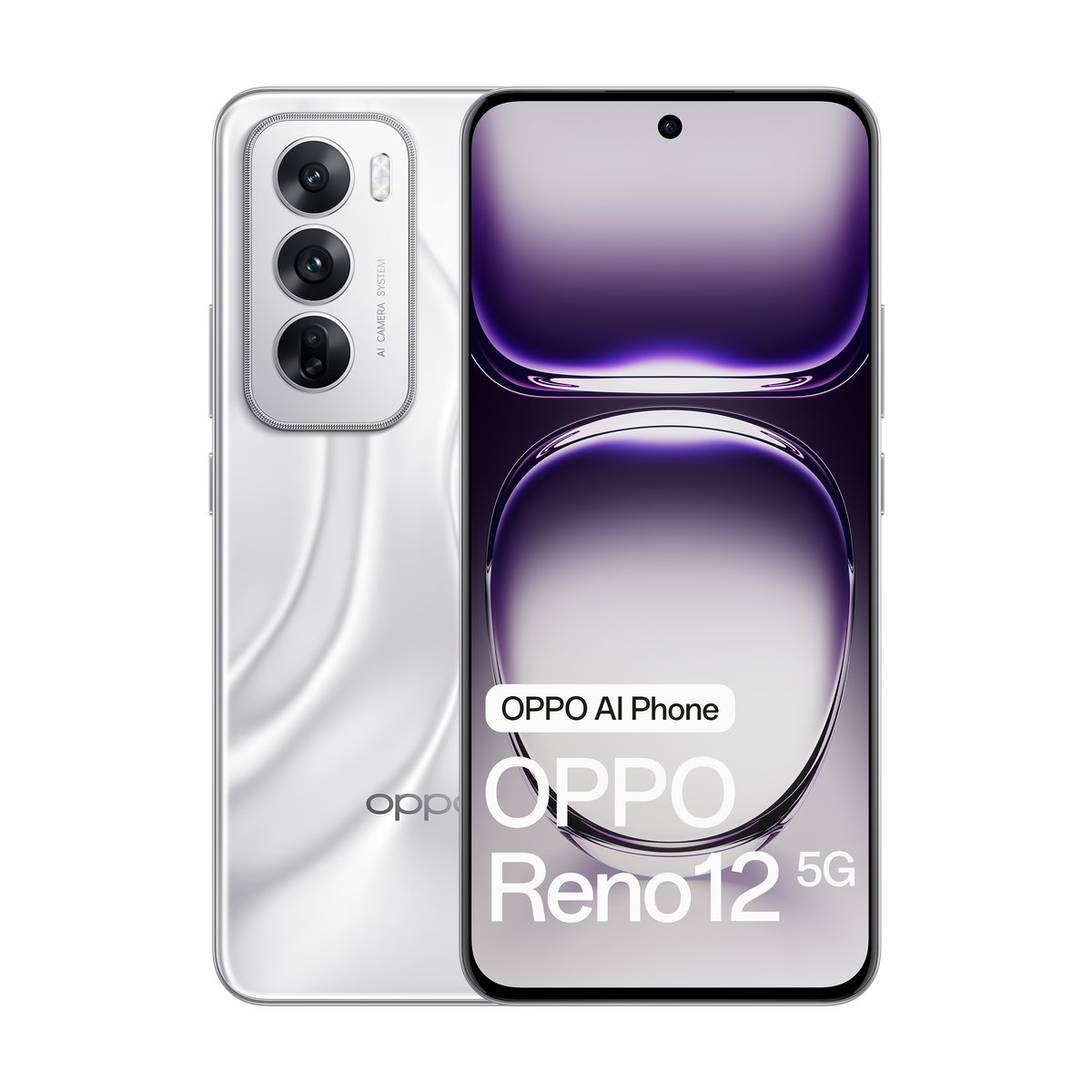 OPPO Reno12 5G Astro Silver (12GB+256GB, AI Portrait Expert, AI Link Boost)