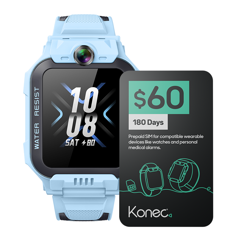 imoo Z7 Kids Video Smartwatch with 180-day SIM Bundle Blue 4G