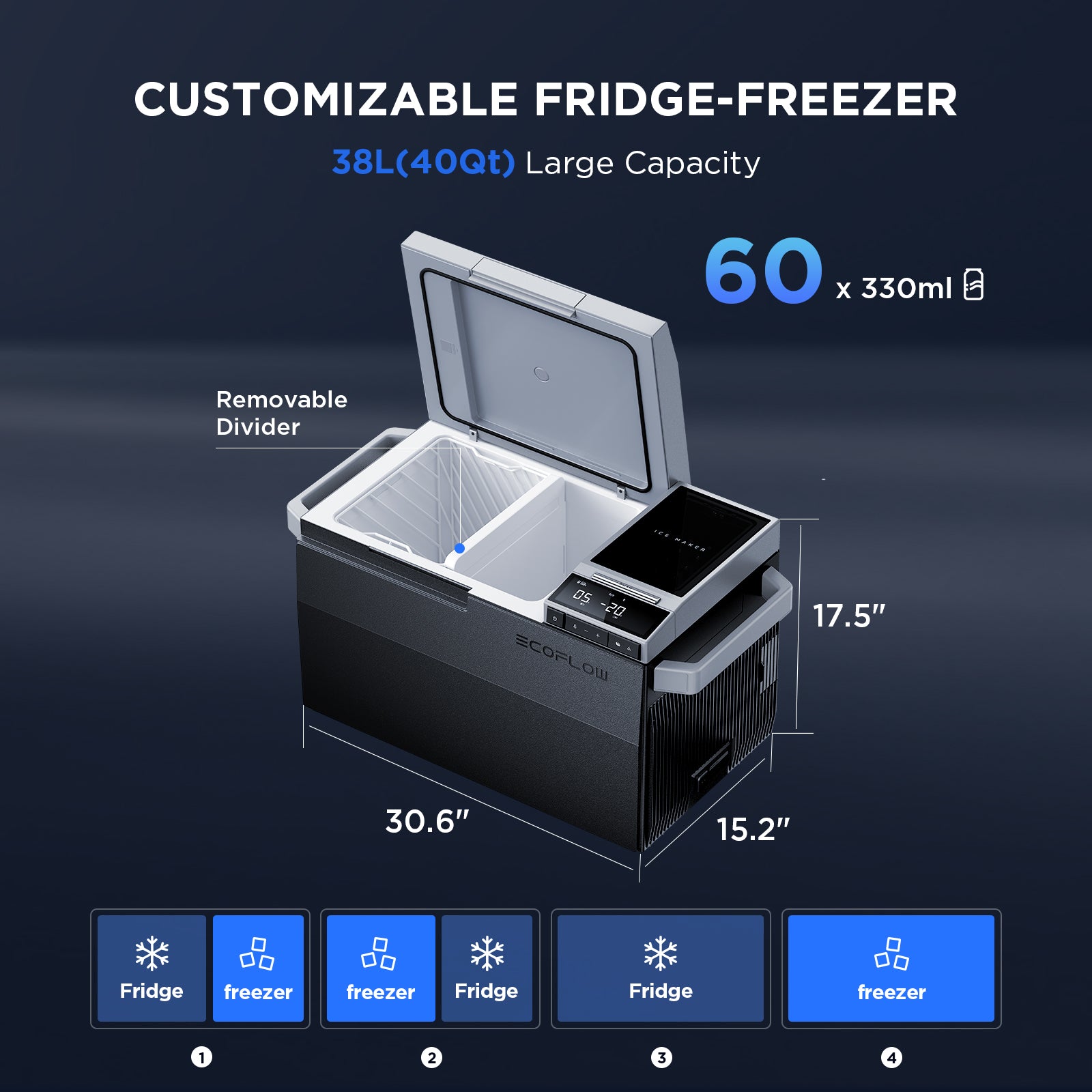 EcoFlow Glacier Portable Fridge + Plug-in Battery Bundle