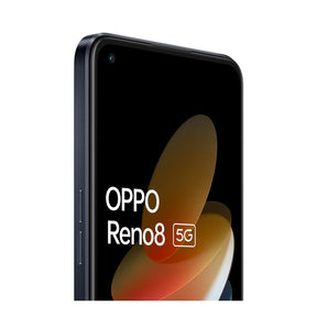 (OPPO Refurbished) OPPO Reno 8 5G Shimmer Black (80W Supervooc, Dual Sim Unlocked, 8+256)